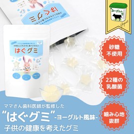 CHILEES はぐグミ ヨーグルト味 歯医者専用 キシリトール100% グミ 砂糖不使用 ダイエットお菓子 こども ヨーグルト味 乳酸菌 個包装 (1袋)