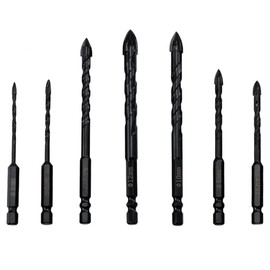 Concrete Drill Bit, Glass Drill Bit, Tile Drill Bit, Hexagonal Axis Drill Bit, Carbide Drill Bit, Industrial Tools, Household Tools, Smooth Chip Removal, High Hardness Sharpness, 0.12 inch (3 mm), 0.2