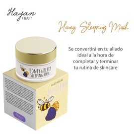 Crema Facial | Honey & Berry Sleeping Mask - Ideal Para Completar tu Rutina de Skincare y Belleza Facial | Crema Hidratante Facial | Piel Saludable - Crema Humectante para Uso de Noche | Hayan Skin Care - 100gr
