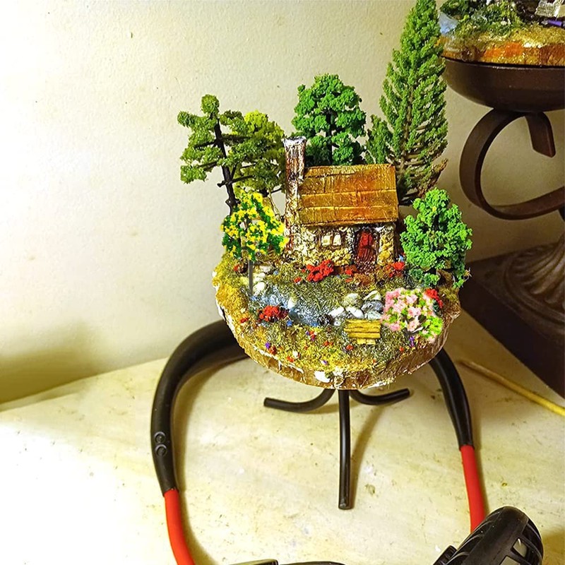 ANCLLO 55 Pcs Mixed Plastic Model Miniature Trees, Model Train