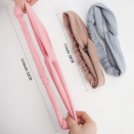 AQOKKA Elastic Knotted Headbands for Women Cloth Head Hair Bands for Women's Hair Non Slip Boho Wrap Twisted Hair Accessories