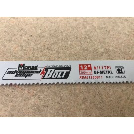 M. K. Morse MK Morse 12" 8/11TPI Bi-Metal recip Saw Blades 5pc Advanced Edge Bolt