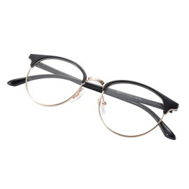 ACMPOOFDD Blue Light Glasses For Woman/Men Computer Gaming Glasses Clear Glasses Blue Light Blocking Glasses Womens/Mens (Black gold frame)