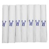 7 Pack Of Mens/Gentlemens White Satin Bordered Handkerchiefs With &