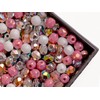 0,88 oz (25 g) Approx. 620 pcs Mix of Faceted Fire Polished Beads 3 mm, 5 Сolors Magical Symphony, Czech Glass