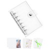 BIG MASow Seal Pad, Transparent Seal Binder, 6 Holes, Silver,