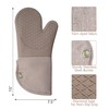 Professional Microwave Silicone Oven Mitts one Pair, Kitchen Mitten Set