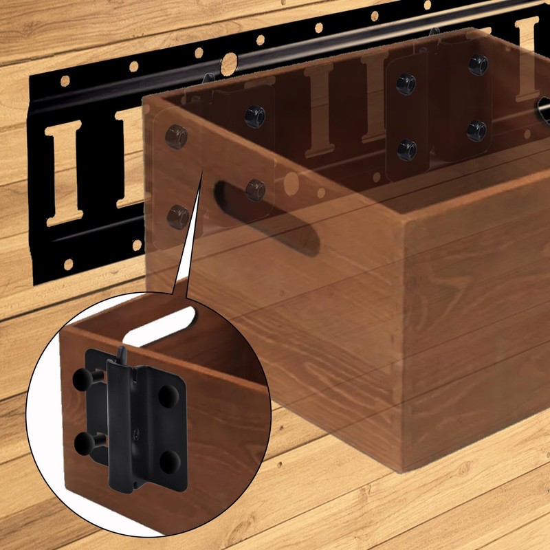 (10 Pack) E-Track Connector, Bolt-on Steel Trailer E Track Accessory