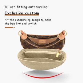 Lckaey Purse Organizer Insert for Loop Hobo Bag Organizer Insert - 2mm Felt Bag Liner Insert Y096-Khaki