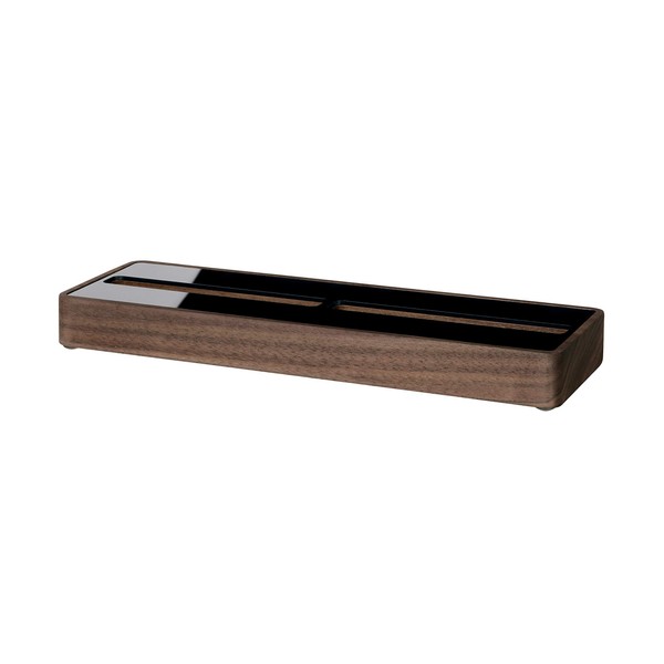 SIGEL VA203 Business Card Holder Made of Walnut Wood, 20,6 x 2,2 x 6,3 cm, for up to 60 Cards