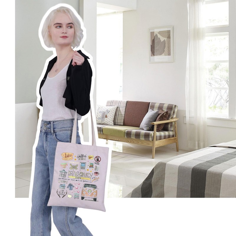 Stars Hollow TV Show Inspired Gift Dragonfly Inn Tote Bag