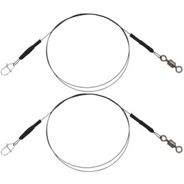 Spro Freestyle Titanium Leader 7X Spinning Leaders for Artificial Bait Fishing, Length/Diameter/Load Capacity: 20 cm/0.24 mm/4 kg