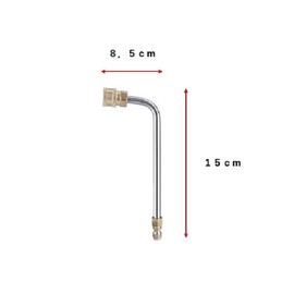 K-Gmainte Extension Nozzle, Wand, L Type, 5.9 inches (15 cm), Extension, High Pressure Washer, Short Gun, Long Wand, One-Touch Joints, Exterior Wall Cleaning, Mud Splashing Prevention, Car Washing, Work in High Altitude (L, 5.9 inches (15 cm)