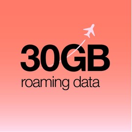 Three 14 Day Travel Sim, Unlimited Voice with 30GB Data Roaming