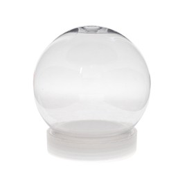 DIY 4 Inch DIY Clear Plastic Water Globe Snow Globe with Screw Off Cap, Instructions