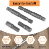 4PCS 1/4 Hex to 1/4" Impact Socket Adapter Set, Square