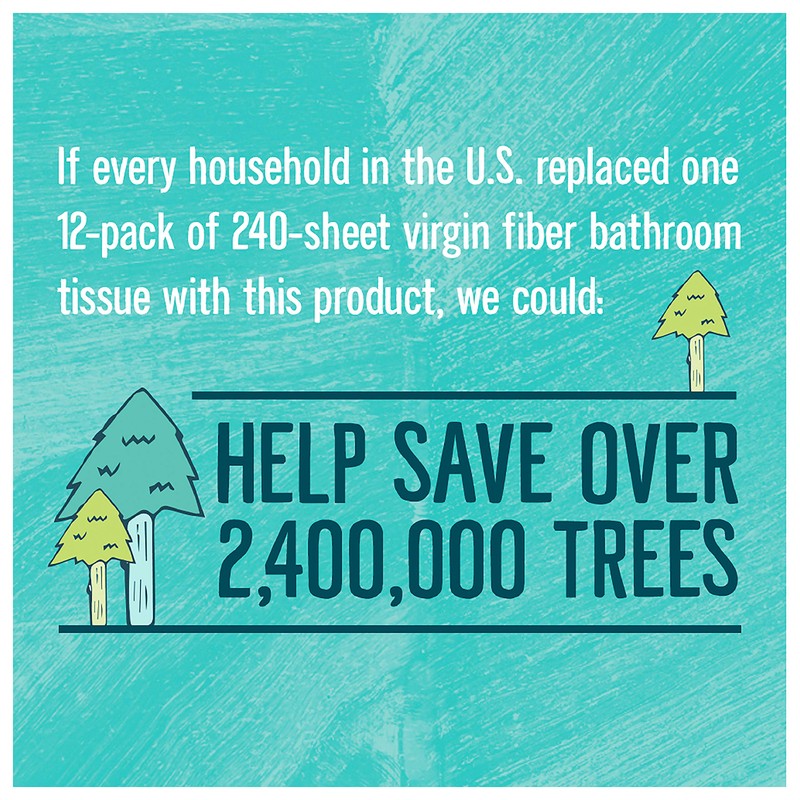 Seventh Generation White Toilet Paper 2-ply 100% Recycled Paper 12