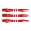 THOR-DARTS Unisex - Adult TD_S_alu_red35_3Stripes_3 Shaft, Red Short, 1 Set