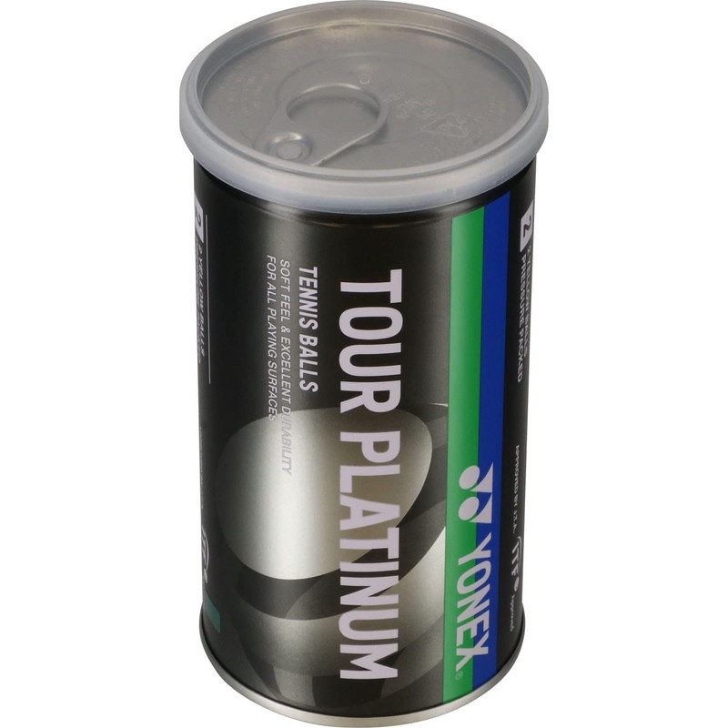 Yonex TB-TPL2 Tennis Balls, Tour Platinum, 2 Balls, 1 Can,