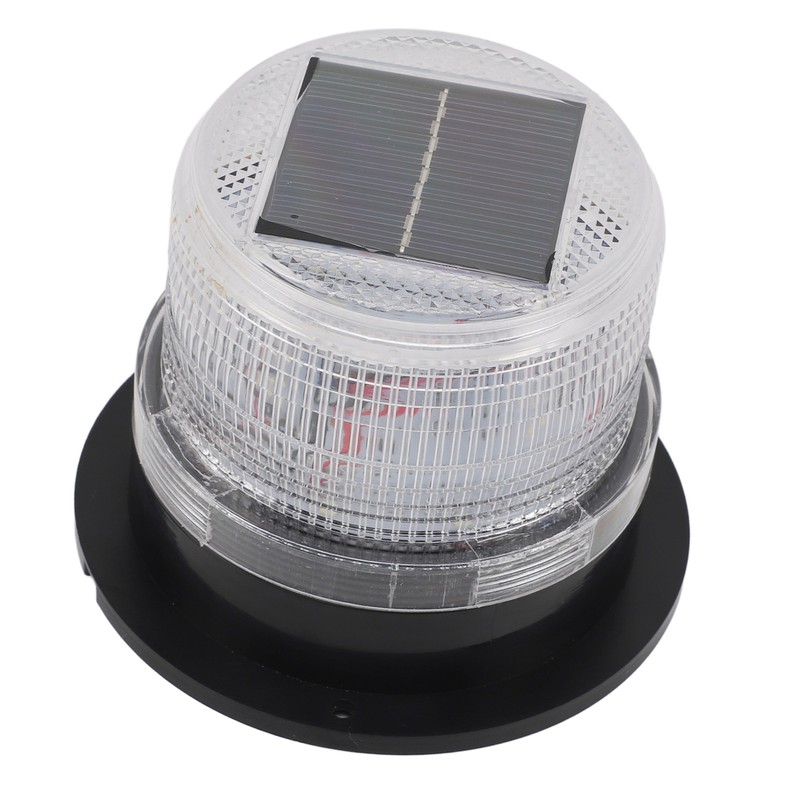 Solar Beacon Light Caution Light 8 LED Dusk to Dawn