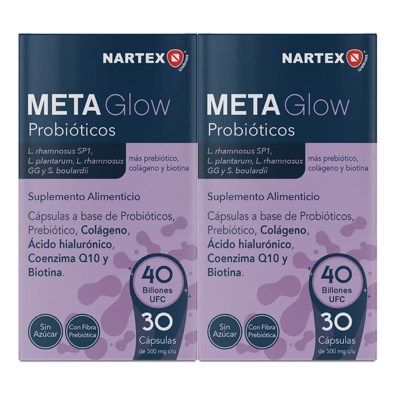 Probióticos Para Piel 40 Billones Ufc Meta Glow 30caps 2pack