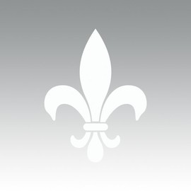 RDW 1ö Fleur De Lis Sticker - Decal - Die Cut - White