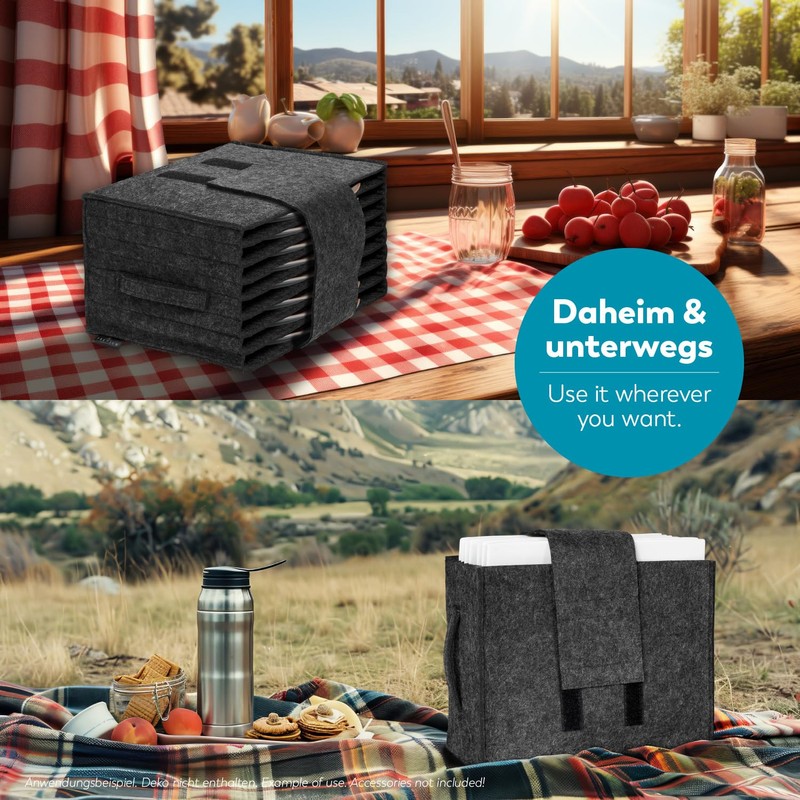 Rubberneck Felt Plate Holder | Motorhome Crockery Storage for Plates
