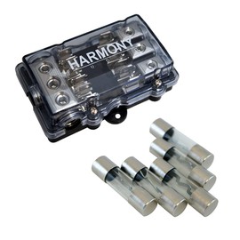 Harmony Audio HA-AGUFD3 Car 3-Way AGU Fused Distribution Block & 30 Amp Fuses