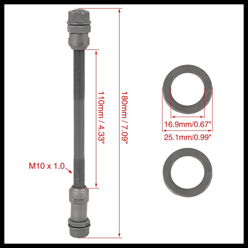 Hihaha 1 Pcs 9.5mm Wheel Hub Axle Rear Axle Solid