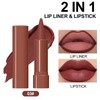 Erinde 2-in-1 Lip Liner and Lipstick Lip Combo Set, Matte