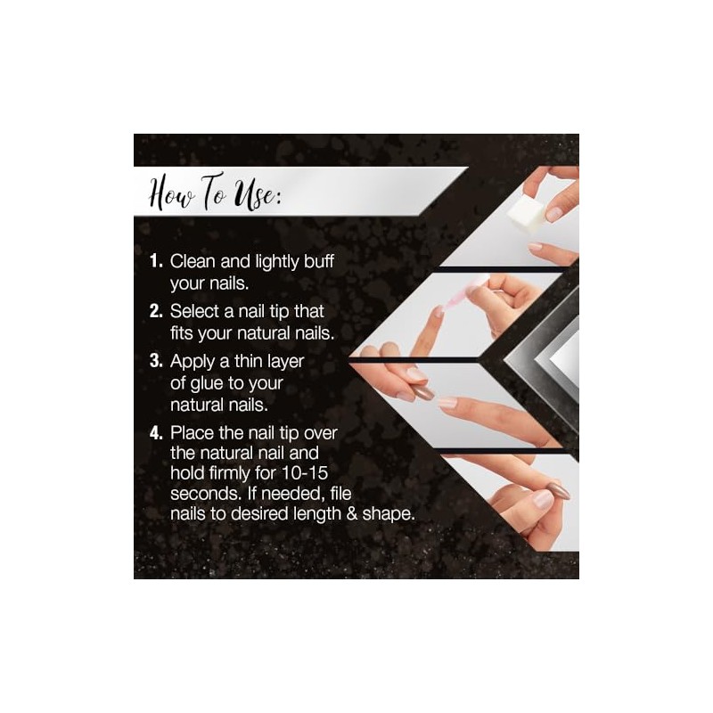 Ardell Nail Addict - Juego de uñas artificiales, latte