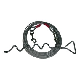 Freedom Pet Supply 25 Ft Dog Tie Out with Ground Stake Leash Cable