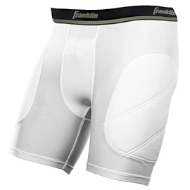 Franklin Sports Standard Sliding Shorts Youth, White/Black, Small