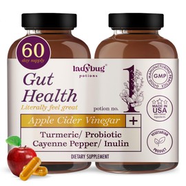 Organic Apple Cider Vinegar 30Capsules 2Pack Raw Premium Apple Cider Vinegar Capsules, ACV Pills With Turmeric Root Extract Probiotic Blend, Cayenne Pepper, Inulin & Black Pepper for Digestion & Detox