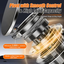 Gonggi Suction Cup Magnetic Car Phone Holder, Vacuum Magsafe Phone Holder, N55 Strong Suction Phone Mount for Smooth Surface, Hands-Free Holders for Driving journey bathing Makeup