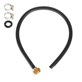 Phivan Garden Hose 2.4 ft x 3/4" Leader Hose, Short Water Hose Heavy Duty, Flexible, Reinforced PVC Hose with Stainless Steel Tightening Fixture Dehumidifier Drain Hose for Household & Commercial