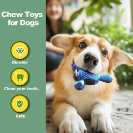 Quizvi Indestructible Chew Toy for Aggressive Chewers – Tough Nylon Dog Toy for Teething Small Breeds, Durable Puppy Bone for Teeth Cleaning & Boredom Relief, Ideal Dog Birthday Gift