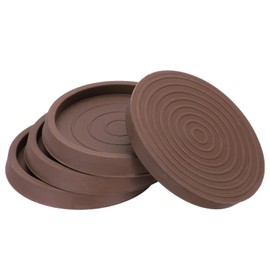 PATIKIL 3 Inch Rubber Furniture Pads, 4 Pack Non-Slip Furniture Coasters Round Anti Skid Caster Cups Furniture Feet Cup Floor Protectors for Bed Couch Stoppers, Brown
