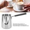 Long Handle Coffee Toroid Pitcher 304 Stainless Steel Rustproof Smoother
