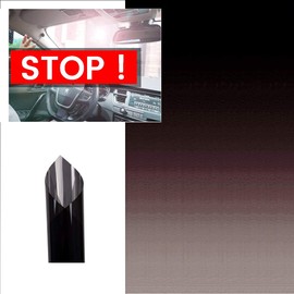 Solux Sonnenschutz 150x20cm Windschutzscheibe Solarfolienstreifen transparente Deckkraft Gradient transparente Sonnenblende schwartz