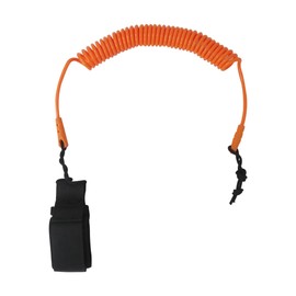 JRSHOME Orange Coiled Leash,10.8 Foot 5 mm Thick,Premium Coiled Surf Leash for Surf Paddle Board Leg Rope