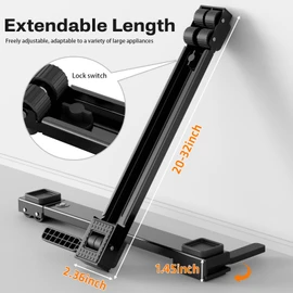 Appliance Rollers Heavy Duty,Newest Extendable Appliance Sliders,Liftable Washing Machine Base,Easily Move Washer and Dryer Machines,Refrigerators,Furniture-Black