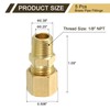 sourcing map 2Pcs Brass Pipe Fitting, 1/4" OD x 1/8"