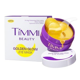 Timmy Beauty Parches Dorados para Ojos con Ácido Hialurónico y Cafeína, Mascarilla Hidratante para Ojeras, Bolsas y Ojos Cansados, Reafirmante...     