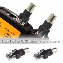 EMSea BNC Female to RJ45 Male RF Coaxial Connector Coupler Adapters for Monitoring Equipment Computer Peripheral Equipment Pack of 2