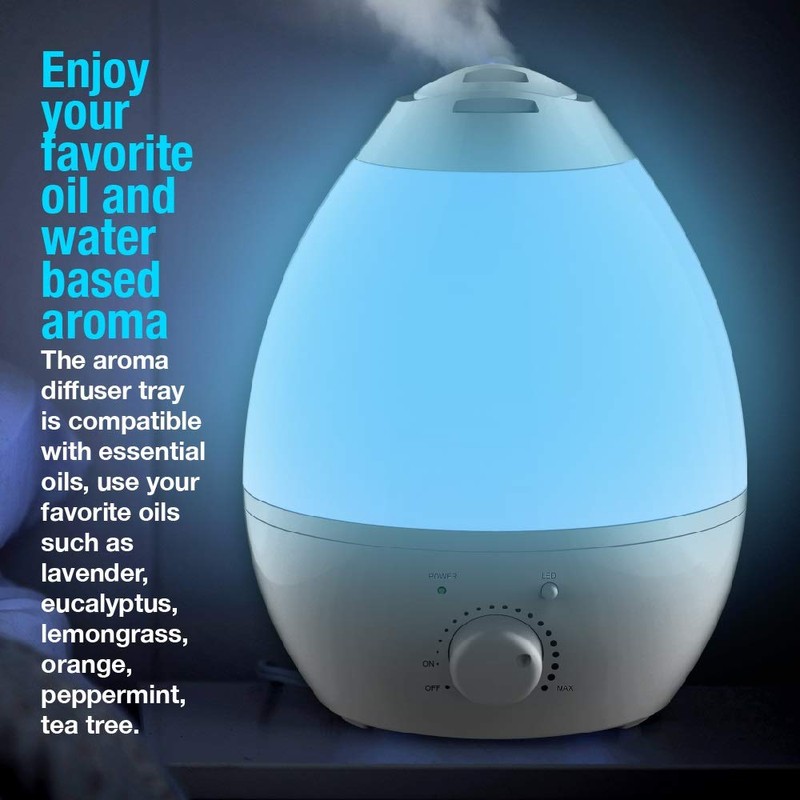 Bell+howell 7 Led Color Changing Humidifer With Aroma Diffuser, 3.8