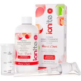 Ionite-H Home Care 0.63% Stannous Fluoride Perio Maintenance Rinse Mouthwash - with Mixing Cup/Shaker and Dispensing Pump (10 Fl oz, FruitPunch)