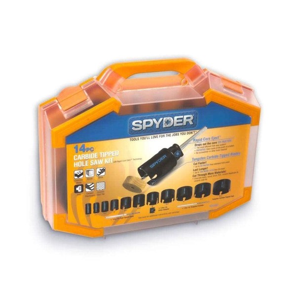 Spyder 14-Piece Carbide Tipped Deep Cut Hole Saw Kit