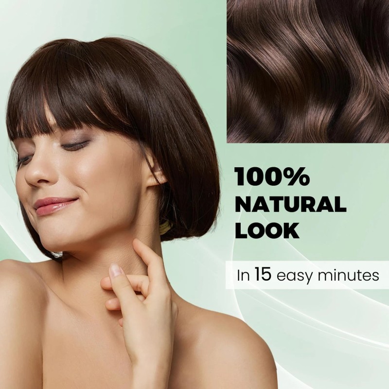 KAISASA Dark Brown Hair Dye Shampoo 3 in 1Argan Herbal