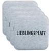 Brandsseller Reversible Felt Seat Cushion Value Pack of 4 Double